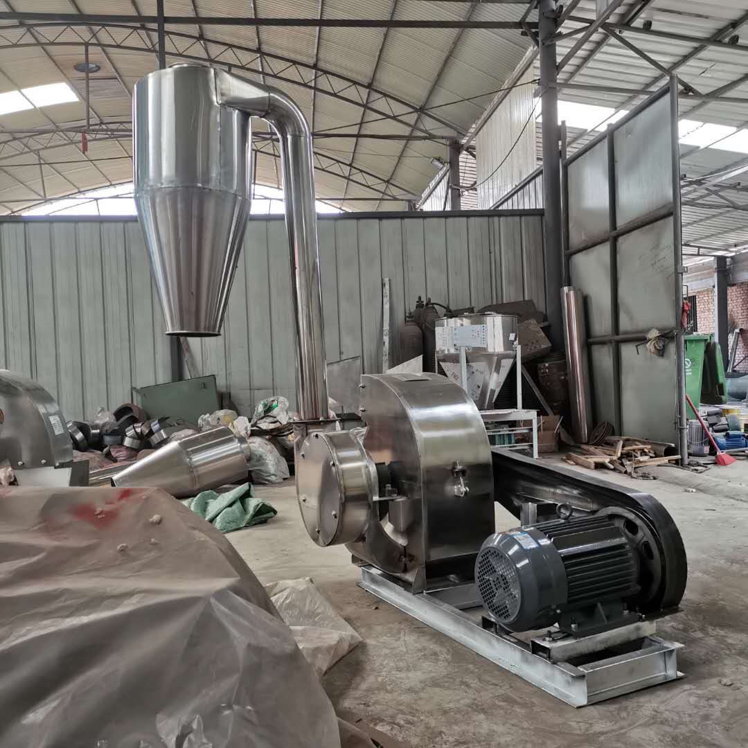 360型不锈钢锤片粉碎机 秸秆粉碎饲料加工设备 杂粮磨粉机