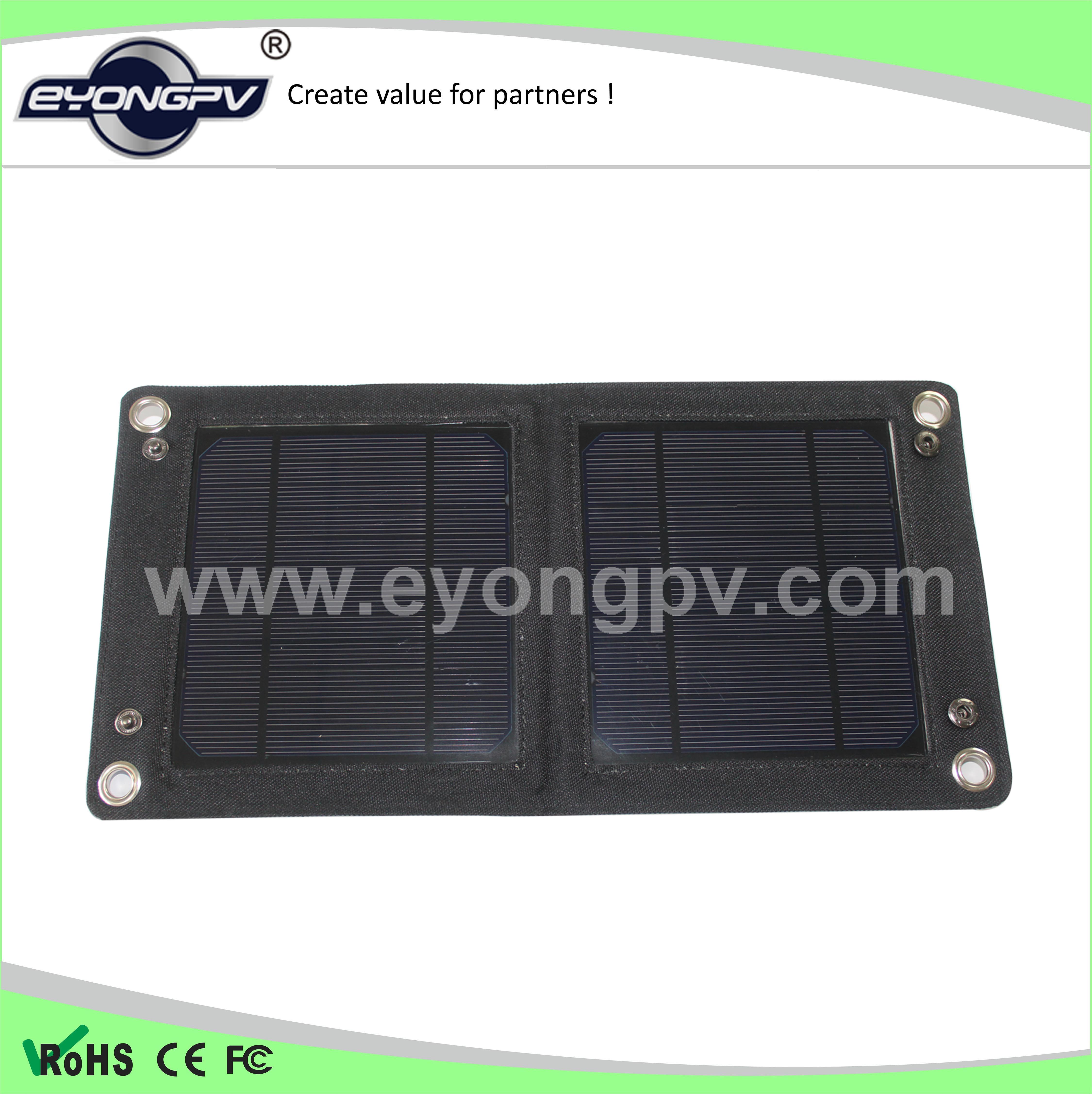 批发供应移动电源 5W单晶折叠太阳能充电包 太阳能电池板