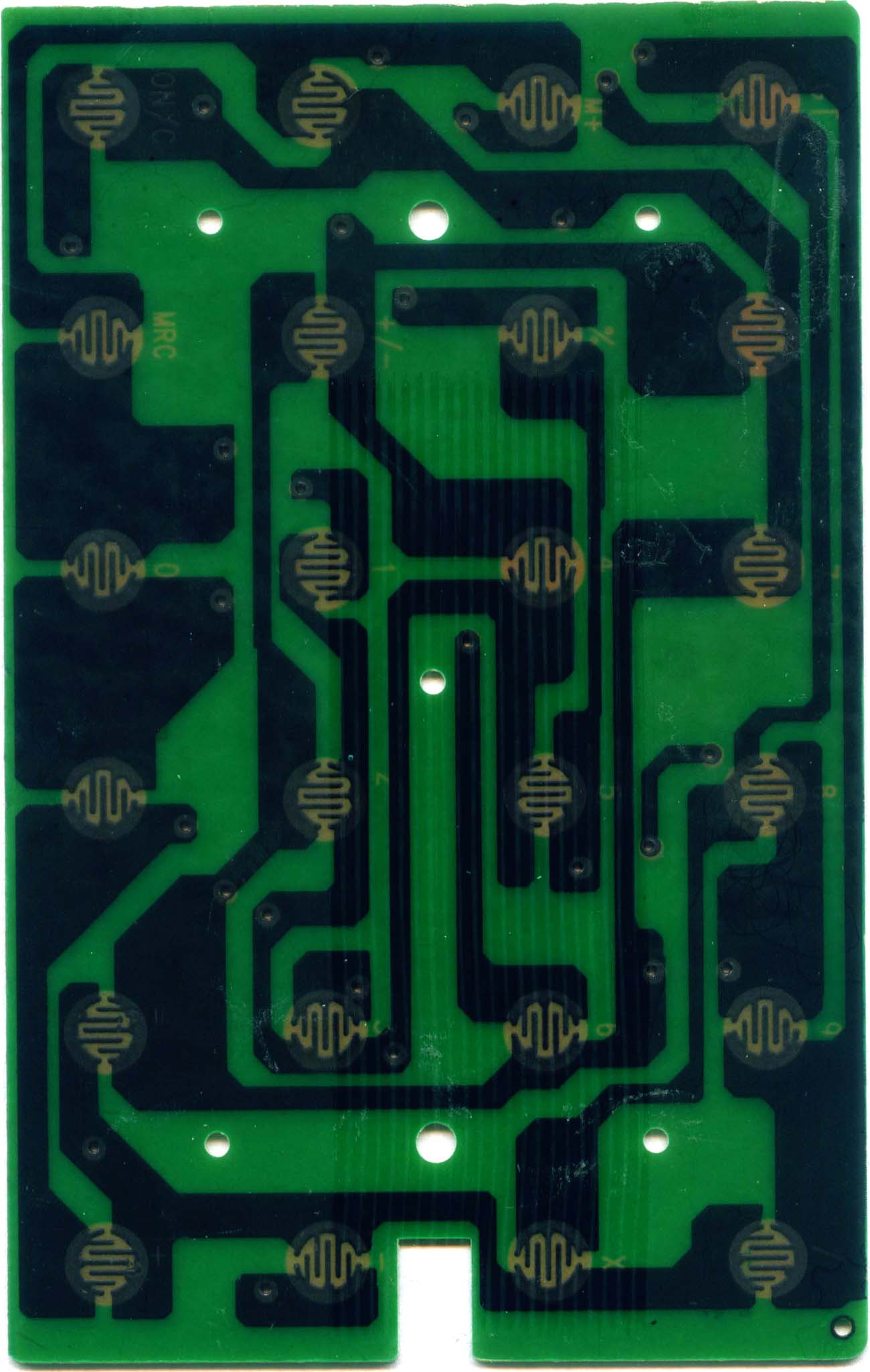 供应碳膜线路板-单面计算器电路板-假双面碳膜电路板