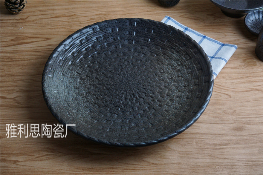 供应潮州日韩陶瓷餐具批发陶瓷餐具出售 色釉陶瓷餐具 陶瓷餐具加工LOGO 定制