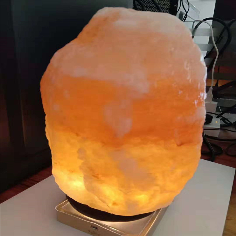 玫瑰盐灯喜马拉雅水晶盐灯创意电脑桌USB防辐射七彩变色LED小夜灯