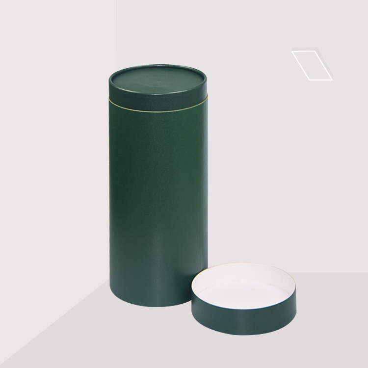 YB120707 定做绿色纸罐通用圆筒特种纸茶叶罐酒罐包装纸筒圆形