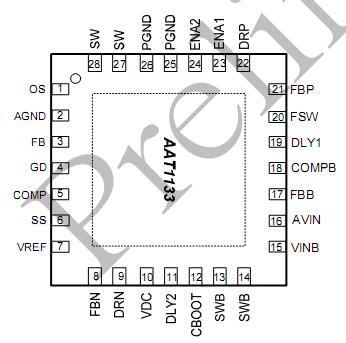 AAT1133 TCON芯片 LCD驱动IC销售 供应液晶屏驱动 TCON芯片销售 TCON ic