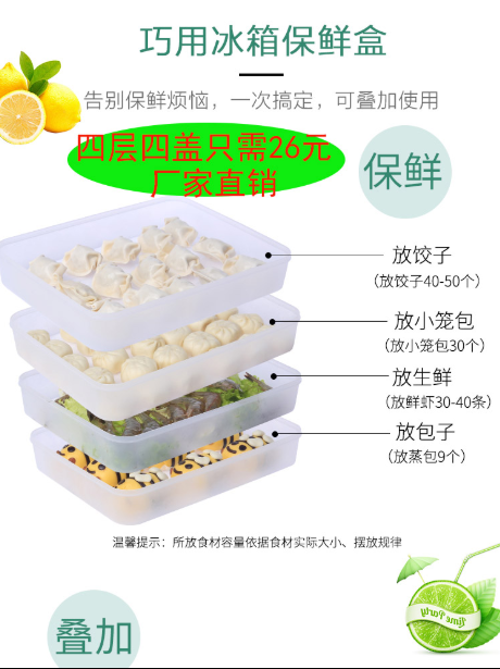 饺子盒冰箱水饺收